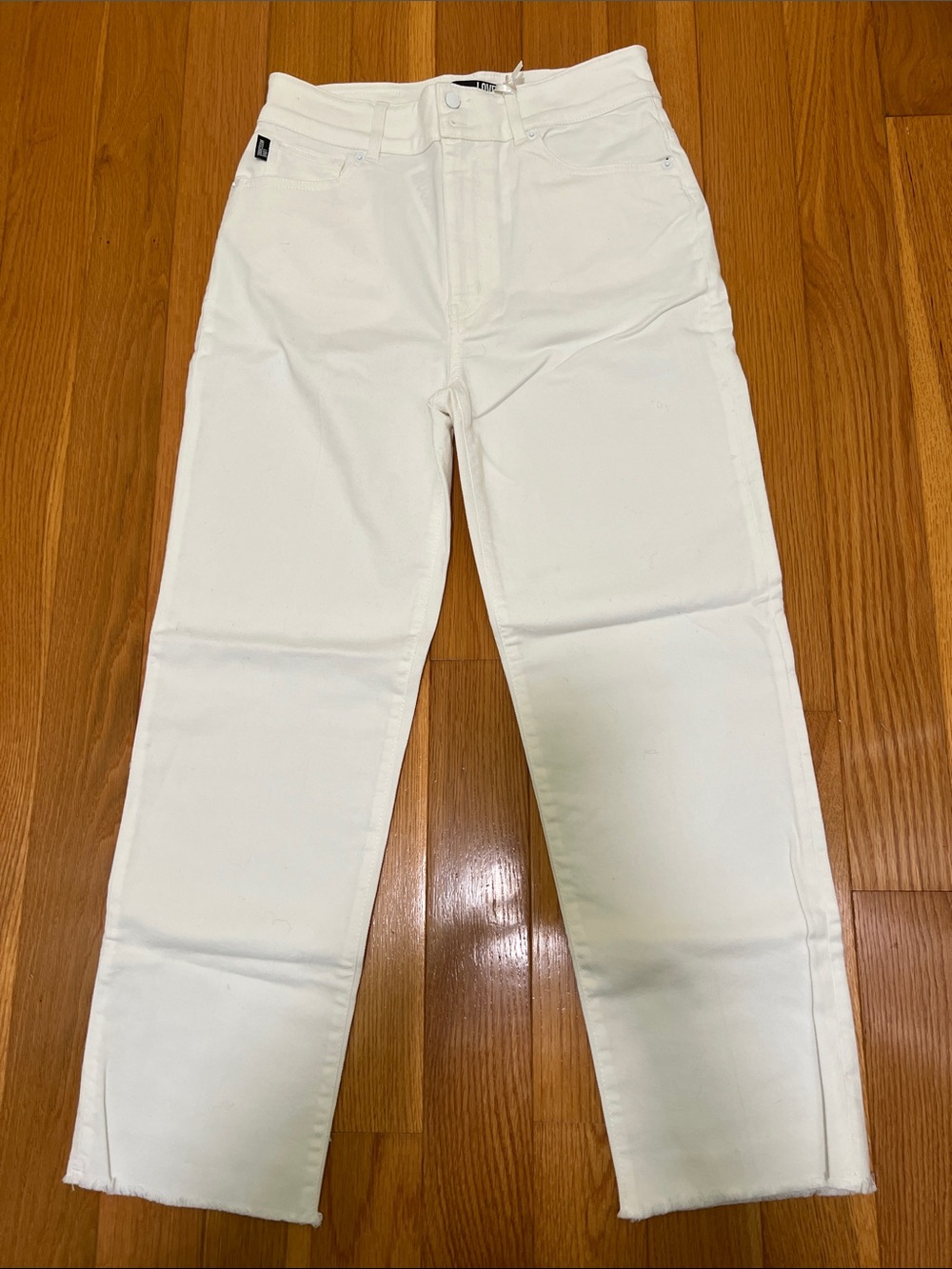 Love Moschino White Straight-Leg Jeans